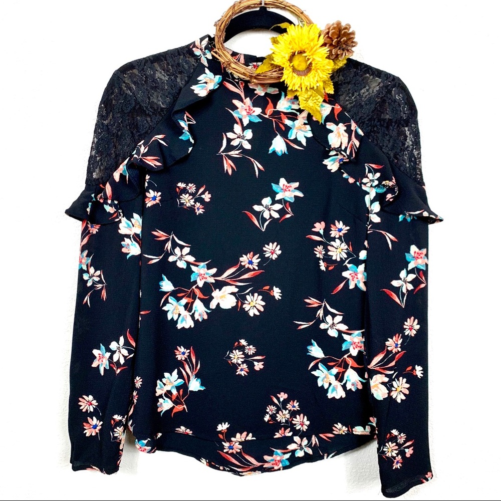 Lily White Lace Shoulder Blouse